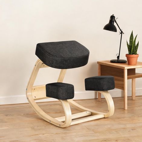 Chaise de bureau en madera de Abedul Poliéster 69 x 51 x 58 cm (1/5)