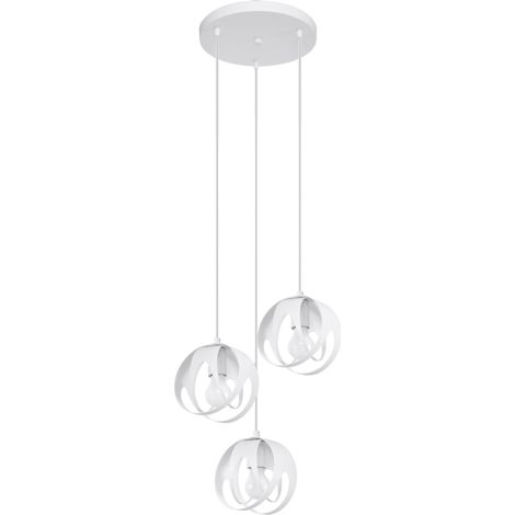 Suspension ronde triple blanche FINARA 3xE27 Pure Lume (1/5)