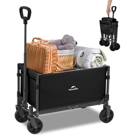 Chariot à Main Pliable Charge maximale 120 kg Très Grande capacité en Plein air Pliable avec Chariot réglable pour Le Camping, Le Shopping, la Plage (1/5)