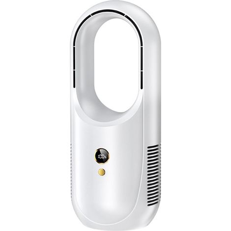 Ventilatore portatile per casa e ufficio, ventilatore senza pale con display digitale a LED, raffrescatore d'aria da tavolo ultra silenzioso, ricarica USB/batteria al litio integrata da 2000 mAh (1/5)