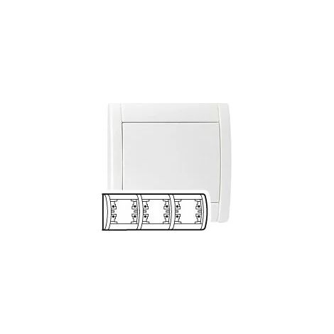 Legrand 085008 - Placca Sagane Opalis - orizzontale - 3 posizioni - bianca