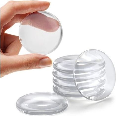 Butée de Poignée de Porte Murale,8PCS Butée de Porte Adhésive Transparentes Butoirs de Porte en Silicone Avec Puissant Stop Porte pour Portes De Placard, Cuisine,Salle De Bain,Bureau (1/5)