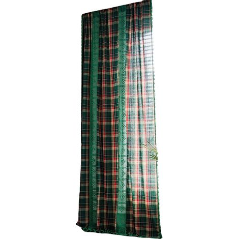 Rideaux De Noël - Motif Flocons De Neige - En Velours Épais - Pour Chambre À Coucher Salon - 150 X 160 Cm - Vert - Lot De 1