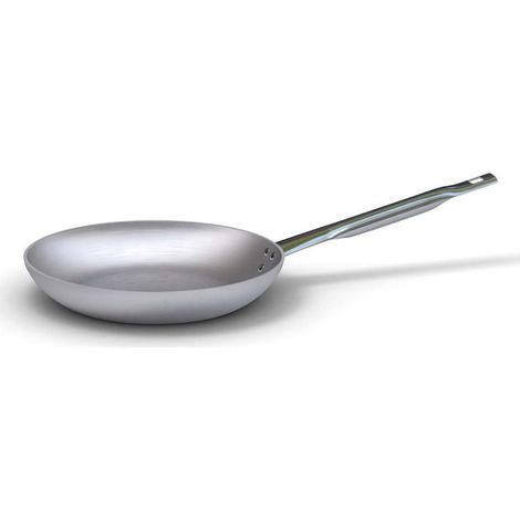 Ballarini BF-TO15372 Linea 6800 Padella Svasata Bassa 1 Manico per Induzione 20 cm senza rivestimento interno adatta forno fino a 250°C colore Acciaio