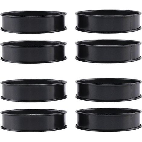 Lot de 8 cercles à crumpets antiadhésifs, cercles à muffins anglais de 10 cm pour la cuisson (voir photo) (1/5)