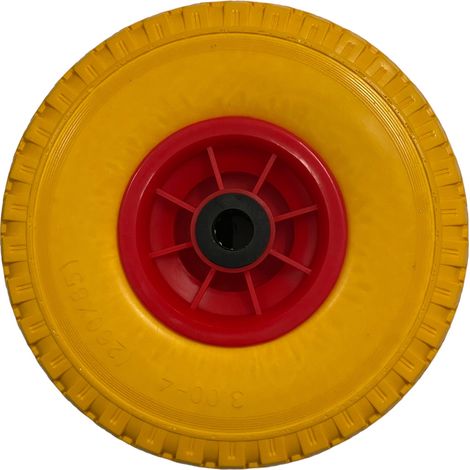 RUOTA POLIURETANICA ANTIFORATURA CARRELLO PORTAPACCHI PORTATUTTO Ø250mm