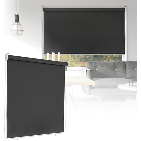 SWANEW Tende da sole di servizio 100 x 140 cm di tenda da sole balcone. protezione da tenda verticale UV. parabrezza e schermo di privacy. realizzato in metallo e poliestere. antracite