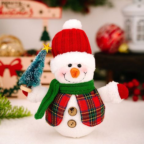 Figurine Bonhomme De Neige - Lumineuse À Led - Décoration Intérieure Festive - Hauteur 21 Cm - 1 Pièce (1/5)