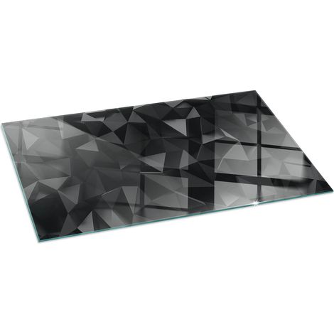 Grande Plaque décorative imprimée pour cheminée protection de sol avec impression décorative Géométrie tridimensionnelle 140x70 cm (1/5)