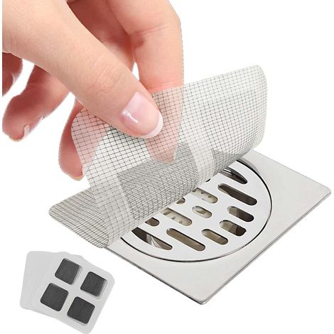 Lot de 50 filtres à cheveux adhésifs pour bonde de douche, baignoire et lavabo. (1/5)