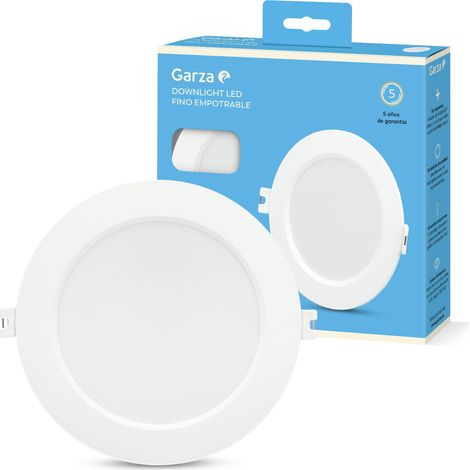 Spot LED encastrable, circulaire, extra plat, 17 cm, 12 W, lumière neutre 4 000 K, 1 200 lm, 30 000 h, IP20, blanc, économie d'énergie 80% (1/3)