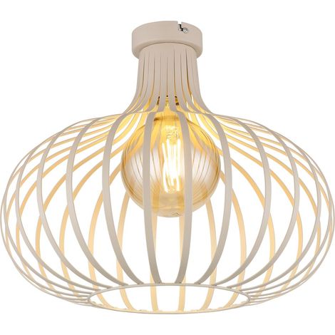 Globo - plafón - MATEO - crema - metal - Ø 40cm - E27 - 63370119