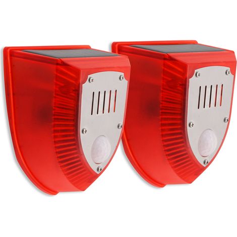 Ortviai Alarme Solaire avec Détecteur de Mouvement PIR, 2 Pièces, Étanche IP65, 3 Modes, pour Jardin, Villa et Ferme (1/5)