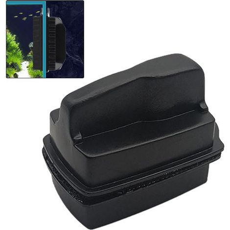 Magnetic Aquarium Brush, Double-Sided Cleaning, Plastic and Magnet, For Glass Less than 5mm, Aquarium Accessory (1/5)