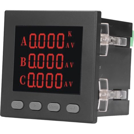 Amperemeter/Voltmeter, Drehstrom-Spannungs-/Stromprüfer mit Digitalanzeige für Maschinen und Anlagen (AC 220 V) (1/5)