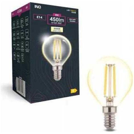 Ampoule LED G45 E14 4 W 3000 K 450 Lm Verre Transparent 78 X 45 Mm (1/3)