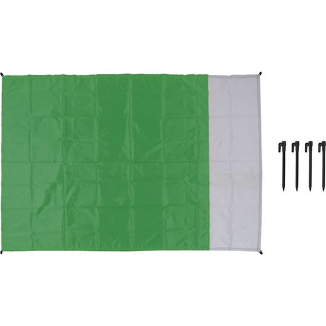 Wasserdichte und tragbare Stranddecke aus Polyester, faltbare Picknickdecke für Camping, grün-grau (1/5)