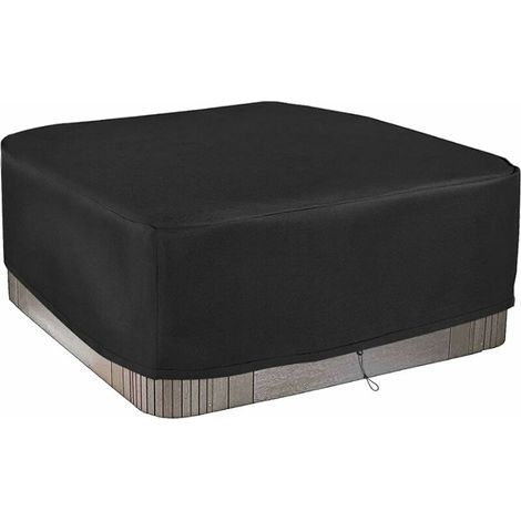 Choyclit – Couverture de piscine carrée 220×220 cm – Tissu Oxford 210D imperméable – Résistante aux UV – Cordon de serrage robuste (1/5)