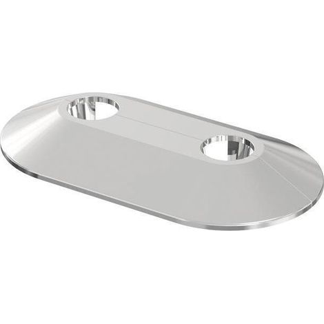 Flamco Double rosace RVDC 15/50 pour tube 15 mm chromé Polypropylène