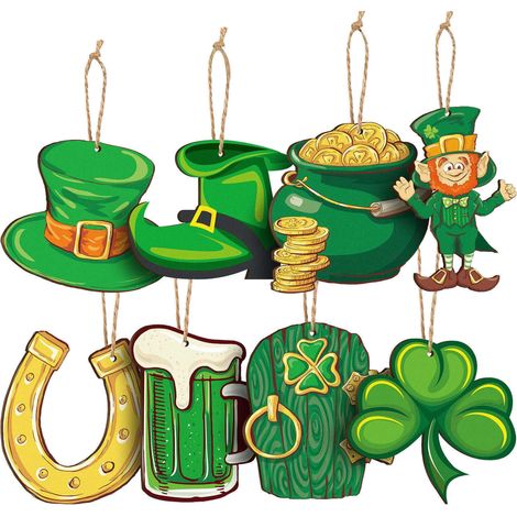 Ornement De Sapin Saint-Patrick - Pendentif En Papier Irlandais Pour Décoration De Maison Et De Fête - Lot De 1 (1/5)