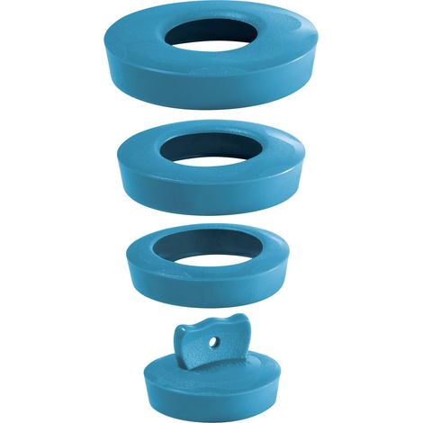 Kit bouchon universel pour vidage Ø36 à Ø58 mm, Wirquin 39224101, bleu
