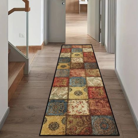 Tapis boho, tapis de couloir et de cuisine antidérapant et lavable, utilisé pour les couloirs, les buanderies,60160cm (1/5)