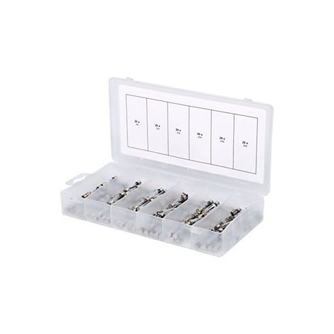 Surtido de fusibles de vidrio  120 piezas  5 - 30 A