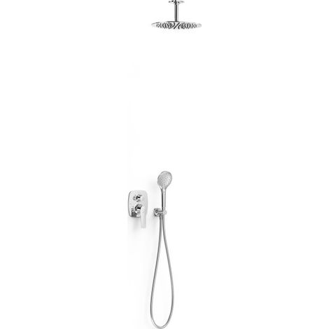 Kit mitigeur encastré 2 voies Rapid‑box pour douche Loft Chrome - TRES 22238003
