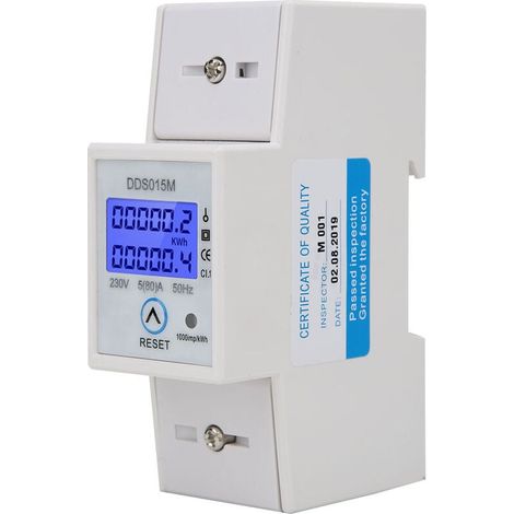DDS015M Vatio-hora Contador, digital panel, single-phase electrical energy contador, resettable, 230 V (1/4)