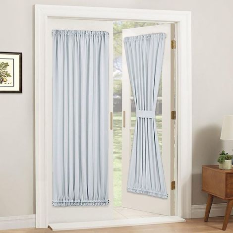 Rideau de porte occultant monobloc - rideau à œillets pour porte coulissante en verre, écran d'intimité, blocage de la lumière pour porte-fenêtre d'entrée (1/5)