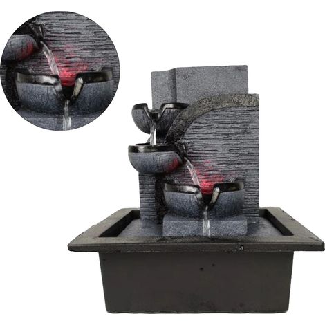 Tischbrunnen, Harzmaterial, 23 x 17,5 x 29 cm, 1,3 kg, für den Innenbereich, ungiftig (1/5)