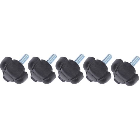 Lot de 5 vis à tête triangulaire en plastique M6 avec poignée arquée, accessoire de fixation, 15 mm (1/5)