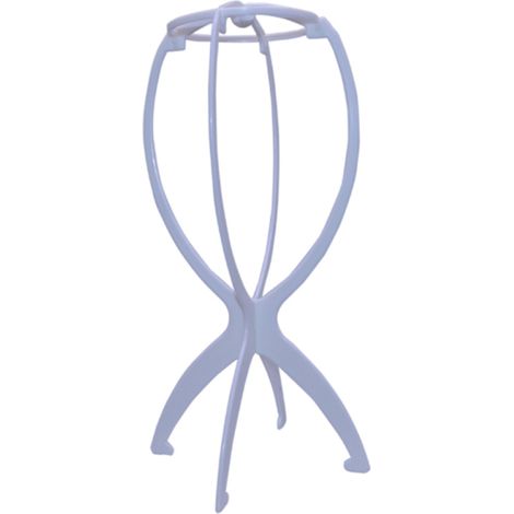 Soporte para pelucas, extraíble y portátil, para pelucas secas y mojadas (blanco) (1/5)