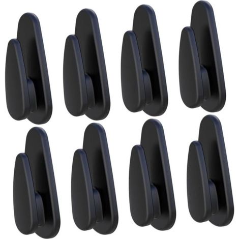 Bardusch Crochets intérieurs auto-adhésifs multifonctionnels, lot de 8, crochets compacts pour voiture, gain de place, accessoire pratique pour les conducteurs (1/5)