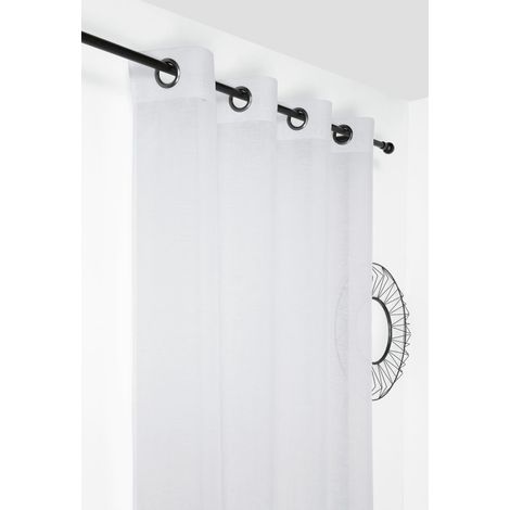 Voilage aspect givré 145x240cm "Freeze" - 145x240cm - Blanc (1/2)