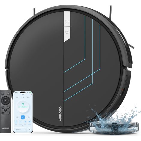 Airrobo – Aspirateur robot laveur 3 en 1 4000Pa – Autonomie 120 min – Navigation gyroscopique – Design ultra-mince 7,8 cm – Commande vocale