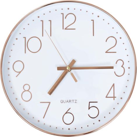 vidaXL Wall Clock 30 cm Rose Gold (1/5)