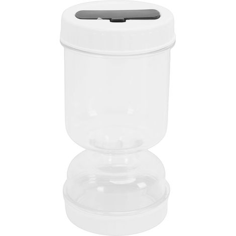 Flip Pickle Jar, tragbarer Flüssigkeitstrenner aus Kunststoff für trockene und feuchte Lebensmittel, mit Gabel, für die Küche. (1/5)