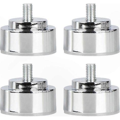 Pieds de meubles en métal à filetage M10 réglables, compatibles avec canapés, lits, tables et armoires, argent, 3 cm. (1/5)