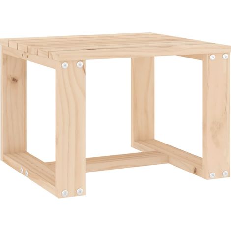 Holzbeistelltisch - Garten-Beistelltisch 40x38x28,5 cm Massivholz Kiefer (1/5)