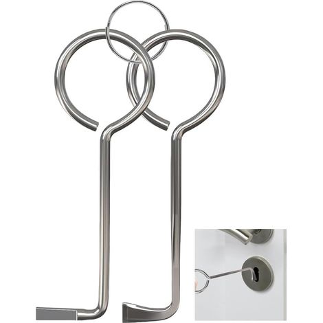 Clef Passe Partout Set, 2 Clés Universelles pour Ouvre Presque Toutes Les Portes, Passe-partout pour Ouvrir La Porte (1/5)