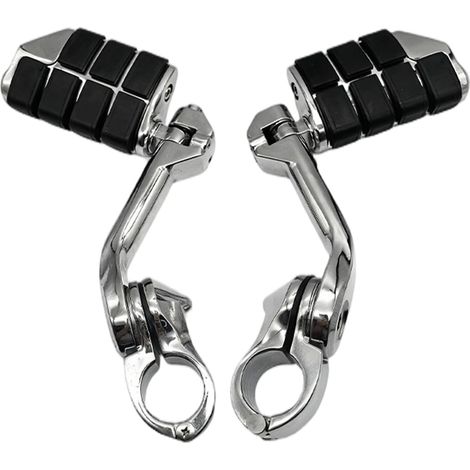 Repose-pieds antidérapants faciles à installer pour moto - Construction en caoutchouc d'aluminium (1/5)