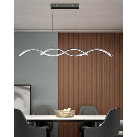 TrAdE Shop Traesio - Lampadario Led Moderno Lampada Twist A Sospensione 25 Watt Luce 6500k 4000k A43 - -Bianco Freddo - (1/2)
