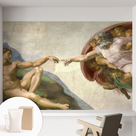 Tapete Dekorative Vliestapete mit Klebe für Wand - Mustertapete - moderne Einrichtung - für Büro Spiritueller Kontakt 152x104 cm (1/5)