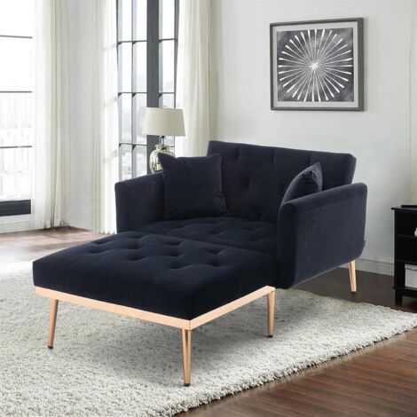 Fauteuil de relaxation 3 en 1 avec fonction lit, fauteuil de salon, fonction lit avec fonction de sommeil, chaise convertible, canapé-lit pliable, fauteuil convertible, fauteuil convertible (1/5)