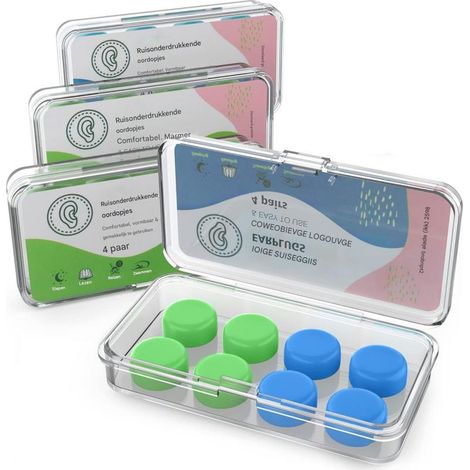 Oordopjes - Silicone - 32 Pièces - Pour Sommeil Nuit Profonde - Natation - Réduction Sonore - Anti-Ronflement - Réutilisables (1/5)