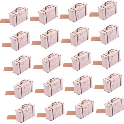 20 pièces Boîte Bonbons Mariage Vintage Papier Kraft Coffret Cadeau Créatif pour Faveurs de Fête et Stockage Douceurs (1/5)