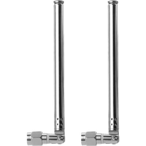 Lot de 2 antennes télescopiques 5 sections SMA mâles pour radio AM/FM HD DAB Réception stéréo Home Cinéma (1/4)