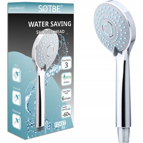 Cabezal de ducha antical de ahorro de agua con 3 funciones suaves (1/5)
