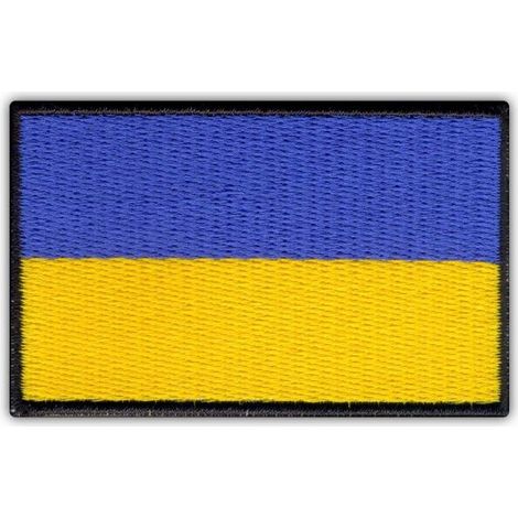 Aufnäher mit ukrainischer Flagge – mittelgroß – Magnetische Rückseite – Gestickter Aufnäher/Abzeichen/Emblem